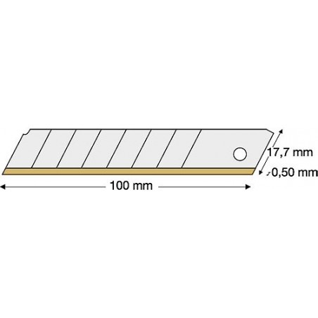 Zestaw ostrzy segmentowych  (AB 2) TiN 50-szt.