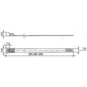 Opaski kablowe do wielokrotnego użycia 7,5 x 280 Opaski kablowe do wielokrotnego użycia 7,5 x 280