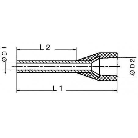 Końcówka kablowa izolowana DIN | H 0.75/14 Końcówka kablowa izolowana DIN | H 0.75/14