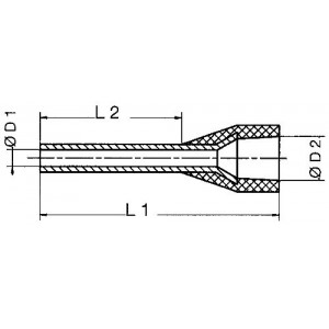 Końcówka kablowa izolowana DIN | H 6/20 Końcówka kablowa izolowana DIN | H 6/20